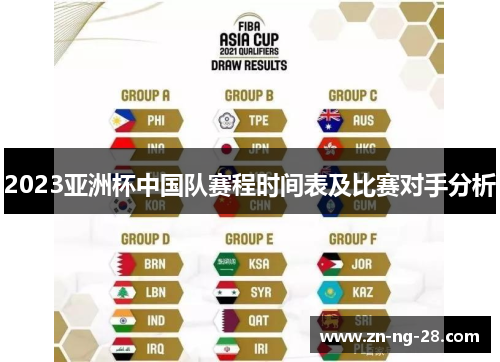 2023亚洲杯中国队赛程时间表及比赛对手分析